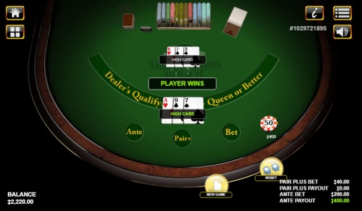 casino 3 card poker rules